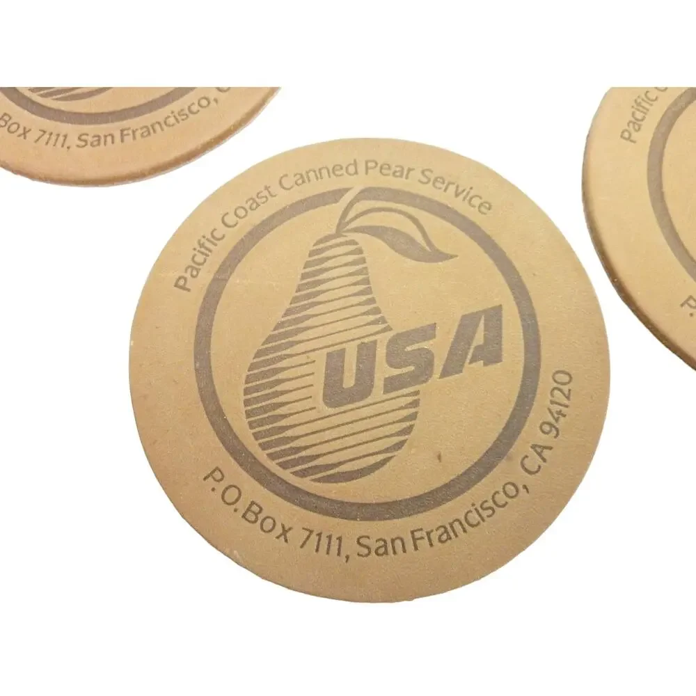 Vintage Beer Drink Coaster San Francisco Pear USA Leather